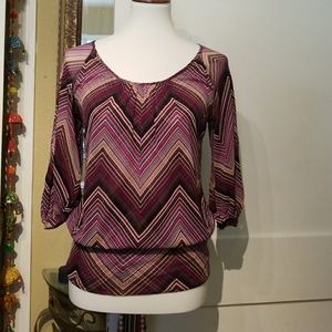 3/4 Sheer Sleeve Blouse INC